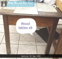 WOODEN TABLES X 8
