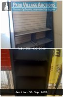 1 X WOOD 1 X STEEL DISPLAY CABINETS