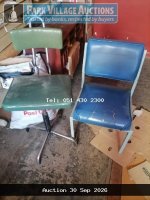 2 X STEEL OFFICE CHAIRS
