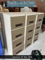 FOUR-DRAWER FILLING CABINET X 3