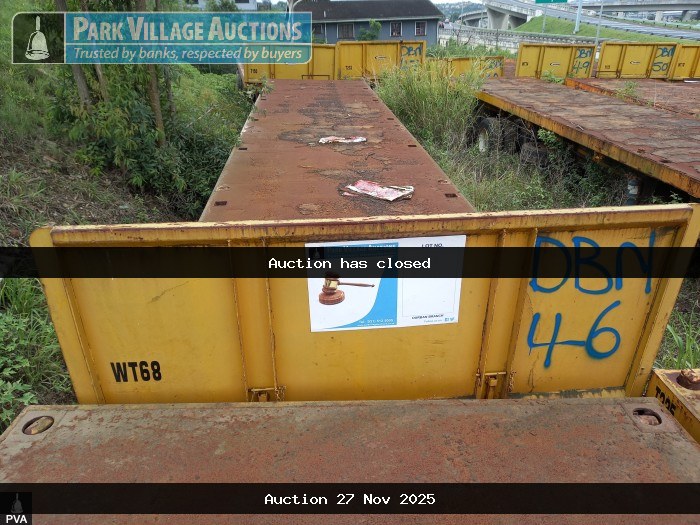 2012 SA TRUCK BODIES TRI-AXLE FLAT DECK TRAILER