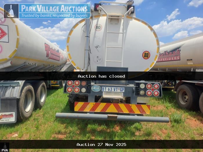 2005 GRW 28000L FUEL TANKER TRI AXLE DRAWBAR TRAILER