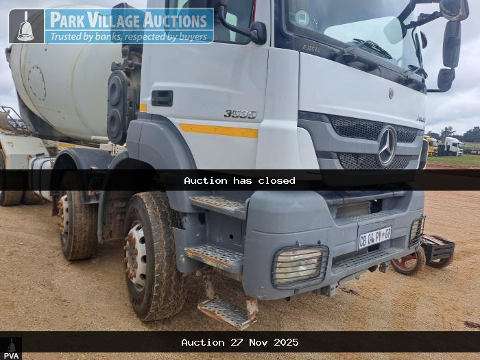 2012 MERCEDES BENZ AXOR 3535 TWIN STEER CONCRETE MIXER RIGID TRUCK