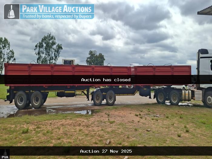 1996 SA TRUCK BODIES TANDEM DROP SIDE LINK TRAILER
