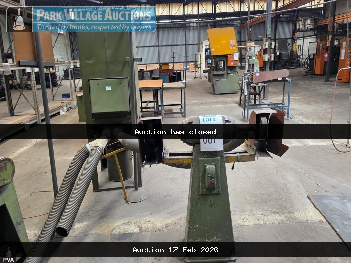 PEDESTAL GRINDER AND DUST EXTRACTION UNIT