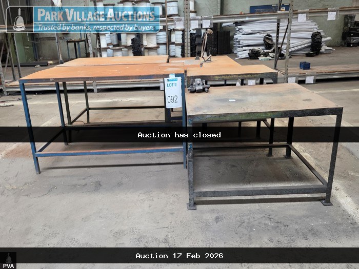 STEEL WORK BENCHES X 6