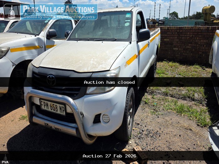 NO NATISTOYOTA HILUX 2.5 D-4D SINGLE CAB LDV - REG FPM658MP, VIN AHTCR32G508015113