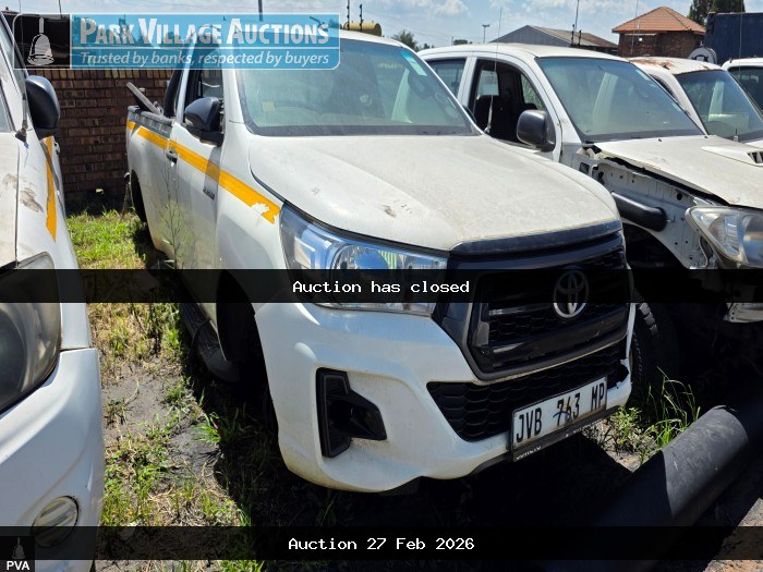 2019 TOYOTA HILUX 2.4GD6 SINGLE CAB LDV - REG JVB763MP, VIN AHTJB8DB204579609