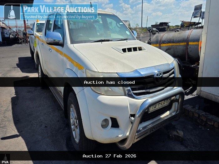 2012 TOYOTA HILUX 2.5 D-4D DOUBLE CAB LDV - REG FYD778MP, VIN AHTCR39G308603297