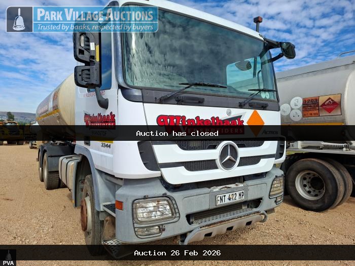2011 MERCEDES BENZ ACTROS 3344 16000L TANKER RIGID TRUCK