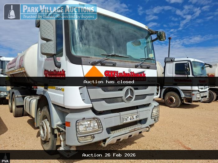 2011 MERCEDES BENZ ACTROS 3344 16000L TANKER RIGID TRUCK