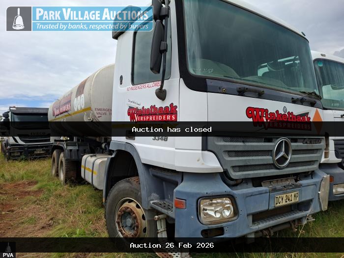 2005 MERCEDES BENZ ACTROS 3344 16000L TANKER RIGID TRUCK
