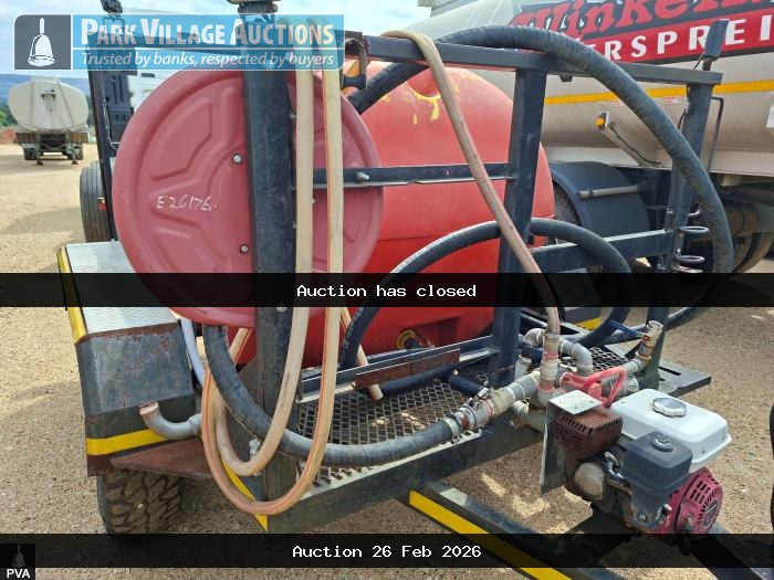 2010 BRINTO ENGINEERING 2000L DOUBLE AXLE DRAWBAR TRAILER