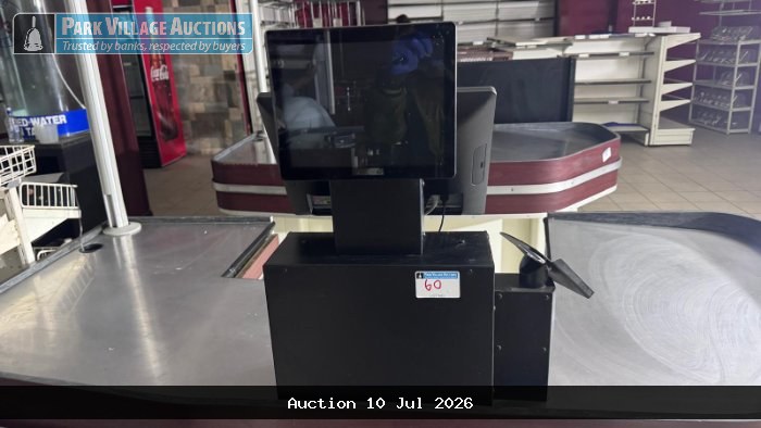 PARTNER PCH TOUCH SCREEN POINT OF SALE WITH DATALOGIC SCANNER AND DIGITAL FRONT DISPLAY - SLIP PRINTER BEING REMOVED