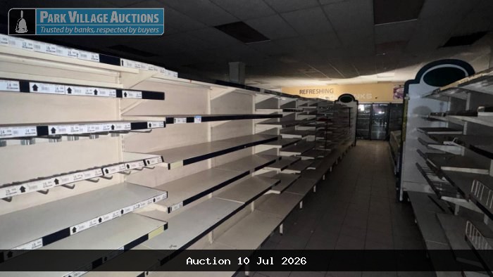 14M EXPANDED METAL DUAL SIDE ISLE GROCERY DISPLAY SHELVING