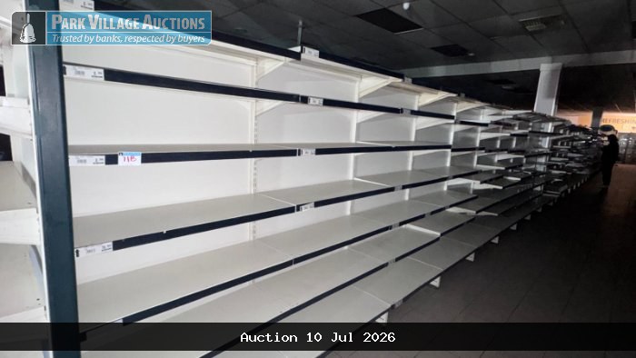 14M EXPANDED METAL DUAL SIDE ISLE GROCERY DISPLAY SHELVING