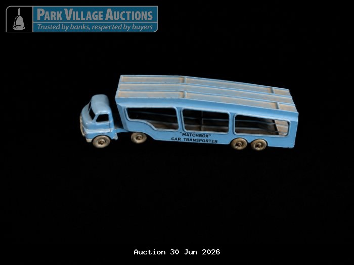 BLUE MATCHBOX CAR TRANSPORTER MODEL
