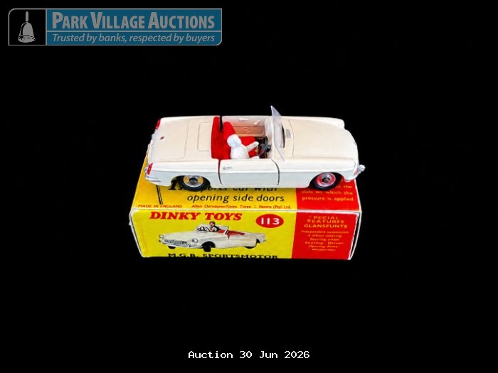 DINKY TOYS M.G.B. SPORTSMOTOR MODEL CAR WITH ORIGINAL BOX