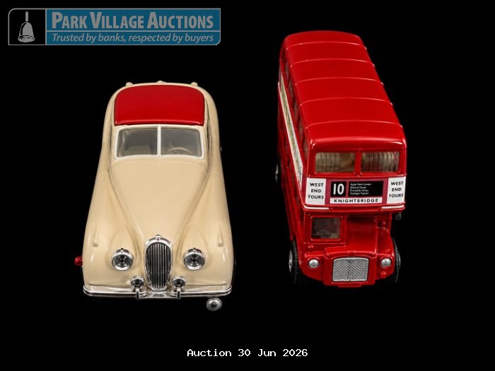 PRAMETA KOLNER AUTOMODELLE JAGUAR XK 120 MODEL & JUNIORS K710 DOUBLE DECKER LONDON BUS
