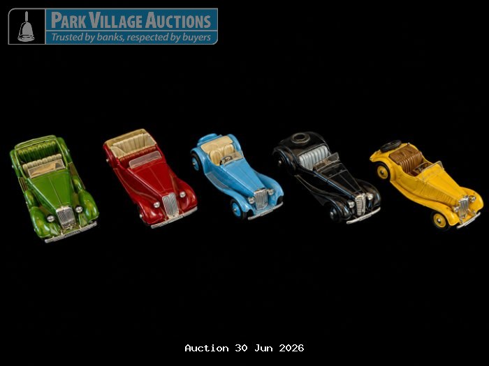 DINKEY TOYS COLLECTION OF 5 X VINTAGE-STYLE DIE-CAST CONVERTIBLE MODEL CARS