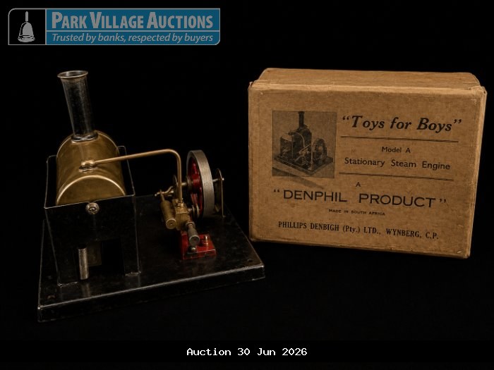 DENPHIL PRODUCT TOYS FOR BOYS MODEL A STATIONARY STEAM ENGINE WITH ORIGINAL BOX