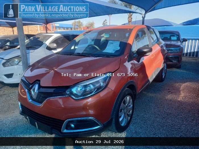 2016 RENAULT CAPTUR 900T DYNAMIQUE 5DR 66KW (ODO : 175443)