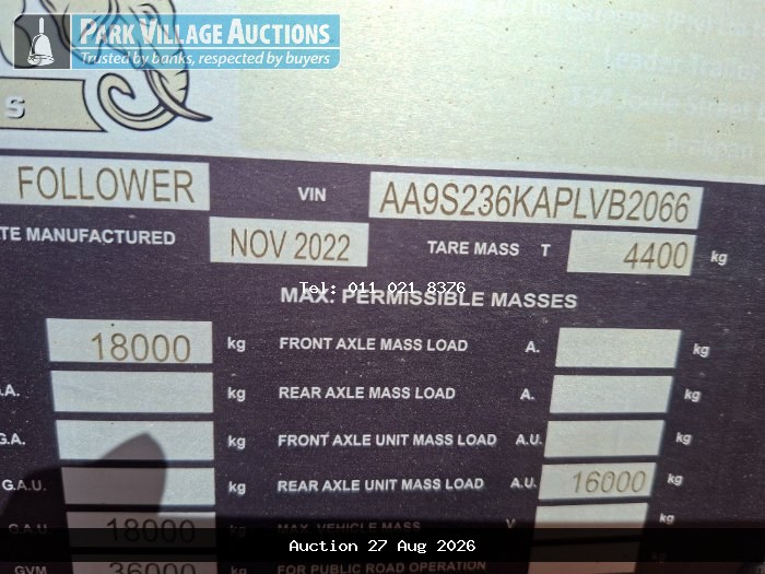 TRUCKS, TRAILERS AND EARTHMOVING EQUIPMENT AUCTION