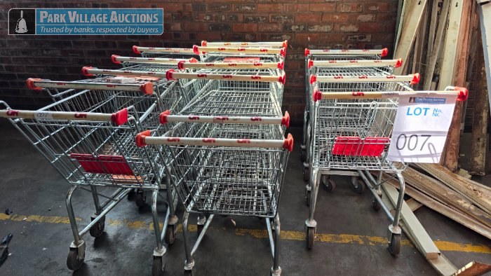 10 X STEEL SHOPPER TROLLEYS - BRANDED