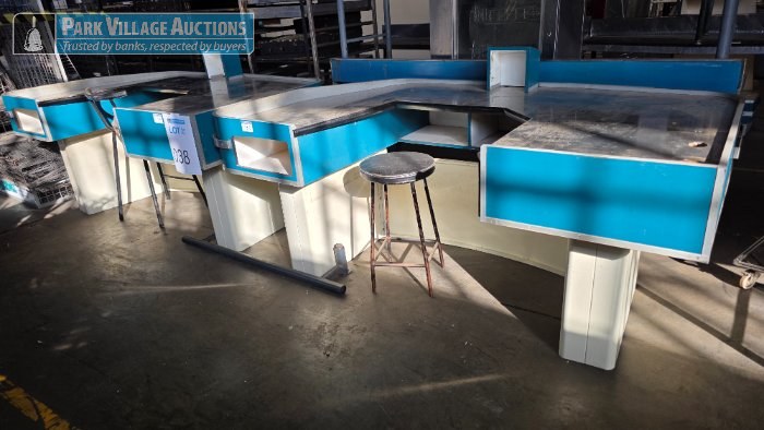 2 X SINGLE BAY CHECKOUT COUNTERS