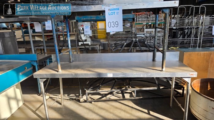 2 X STAINLESS STEEL PREP TABLES