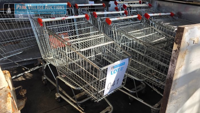10 X STEEL SHOPPER TROLLEYS - BRANDED
