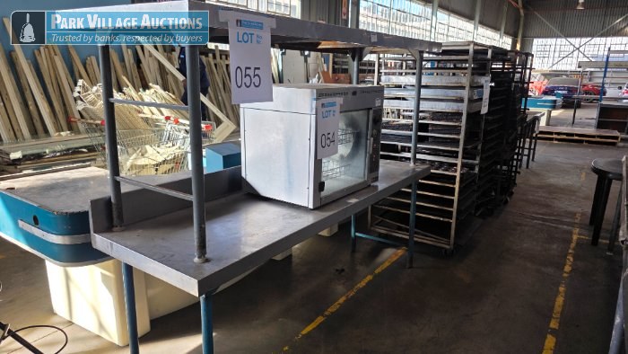 2 X STAINLESS STEEL PREP TABLES - EXCLUDING CONTENTS