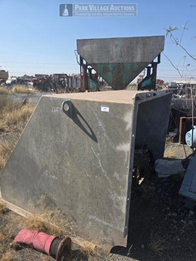 1 X GALVANIZED PIECE OF CONVEYER SHOOT - SCRAP