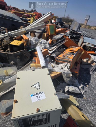 LOT ELECTRICAL STARTER BOXES AND ASSORTED SCRAP STEEL