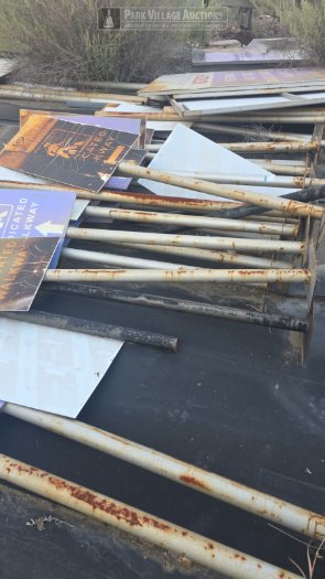 LOT ASSORTED WALKWAY POLES - SCRAP
