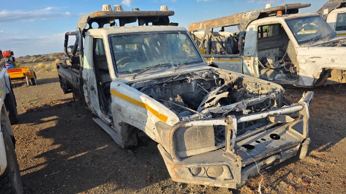 TOYOTA LAND CRUISER 79 CHASSIS, CAB AND BIN - SCRAP