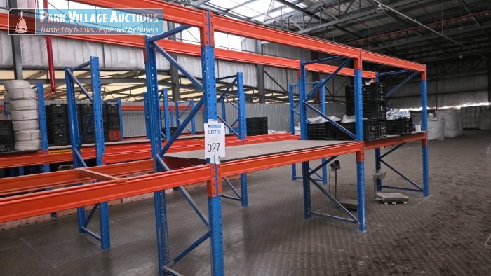 37 X STEEL MULTI TIER INDUSTRIAL SHELVING - EXCLUDING CONTENTS