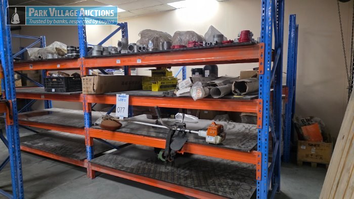 11 X STEEL MULTI TIER INDUSTRIAL SHELVING - EXCLUDING CONTENTS