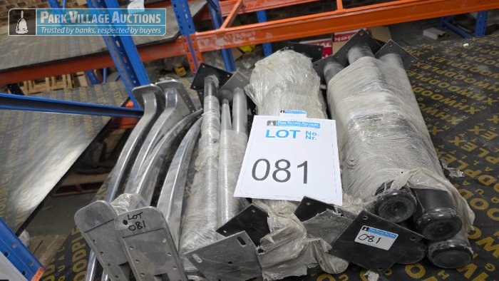 ASSORTED TABLE LEGS AND TABLE TOPS