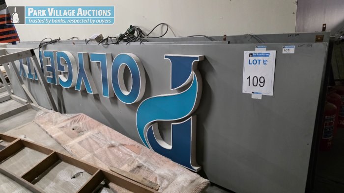 ASSORTED BRANDED STEEL SIGNAGE