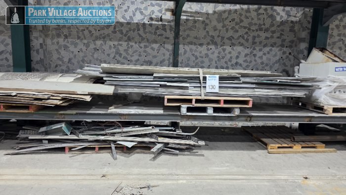 ASSORTED STEEL WOODEN SCRAP ON SHELVING - EXCLUDING SHELVING