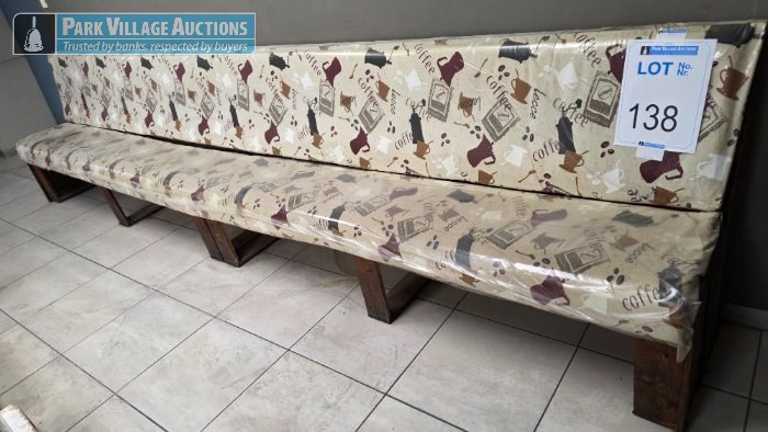 4M WOODEN FABRIC BENCH