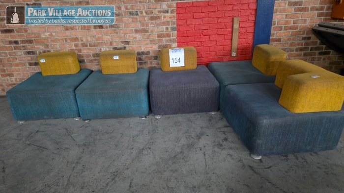 5 X ASSORTED OTTOMANS