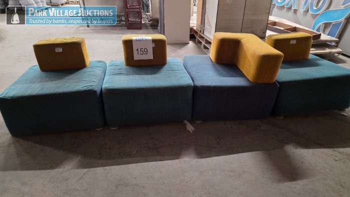 4 X ASSORTED OTTOMANS