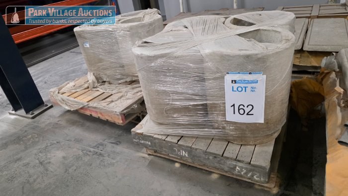 9 X PALLETS OUT DOOR CONCRETE PATIO SETS - DISMANTLED