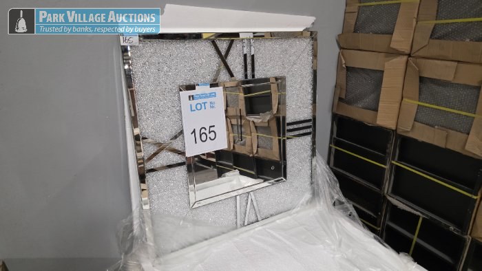 3 X MIRRORGLASS WALL CLOCKS