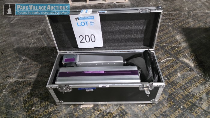 CYCJET ULTRAVIOLET LASER CODER COMPLETE WITH MAIN CONTROL POWER UNIT, UV LASER TUVE AND POWER SUPPLY, LASER SCAN HEAD, TOUCHSCREEN INTERFACE, CONNECTION CABLE