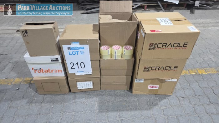5 X BOXES CLEAR BUFF TAPE AND TILL ROLLS ETC