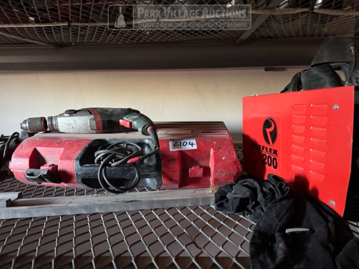 LOT BLOWER, DRILL, ANGLE GRINDER AND WELDER - EXCLUDING SHELVING