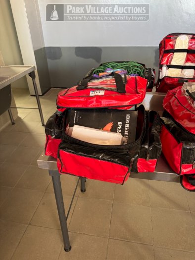 10 X FIELD RESCUE BAGS CONTAINING - SLINGS, MEDIC BAGS, LIFE LINES AND EMPTY BAGS